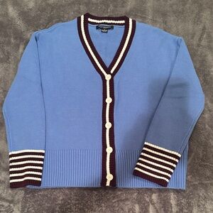 French Connection Varsity Cardigan Sweater Small